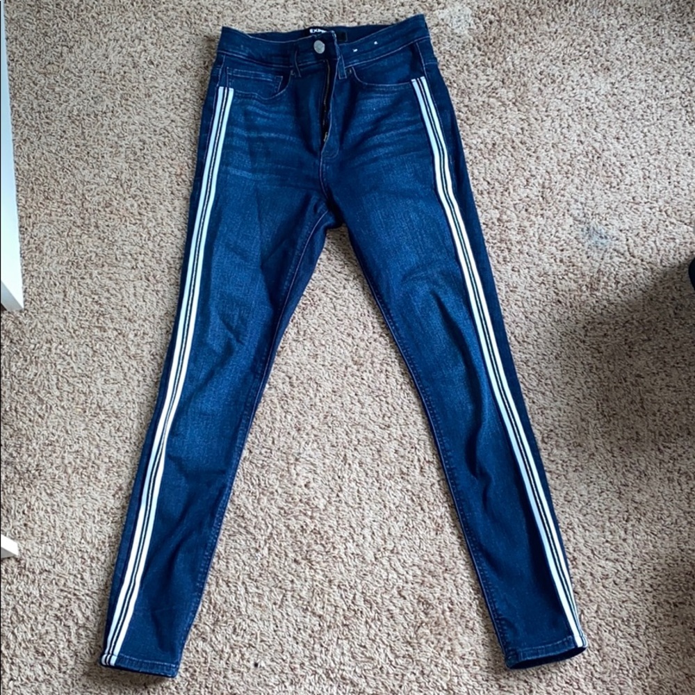 Express High Rise Ankle Stretch Jeans